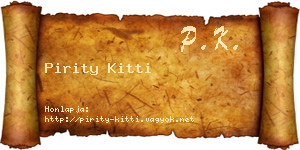 Pirity Kitti névjegykártya